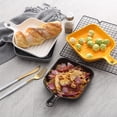 thumbnail image 4 of Square Grill Plate Non Stick Coating Resuable Dish Drying Tray Food Transfer with Short Handle (Grey), 4 of 7