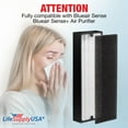 thumbnail image 4 of HEPA Filter & Carbon Pre Filter Replacement Compatible with Blueair Sense Blueair Sense+ Air Purifiers by LifeSupplyUSA, 4 of 5