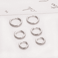 thumbnail image 3 of Yoursfs 6mm 8mm 10mm Silver Hoop Huggie Earrings Set for Men and Women Hypoallergenic Titanium Steel Earrings Fashion Jewelry Gifts(3 Pairs), 3 of 4
