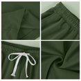 thumbnail image 6 of Men's Pants Elastic Waist Drawstring 3/4 Length Solid Textured Knit Loose Soft Breathable Summer Bottoms for Gym Workout Weekend Outings and Active Days Dark Green 2XL, 6 of 9