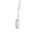 thumbnail image 2 of ANGARA Natural 1.12 ct Aquamarine Teardrop Pendant with Diamond Accents in 14K White Gold for Women (Size-9x6mm) | March Birthstone, Anniversary, Jewelry Gift for Women | Natural Aquamarine Necklace, 2 of 8