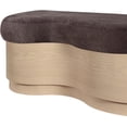 thumbnail image 6 of Meridian Furniture Savoy Brown Velour Fur Fabric Bench, 6 of 10