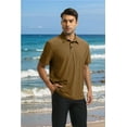 thumbnail image 3 of Thrilos Quick Dry Polo Shirts for Men Square Jacquard Short Sleeve Lightweight Tops Moisture wicking Performance Golf Shirt, 3 of 7