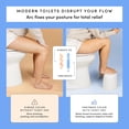 thumbnail image 2 of TUSHY Arc Toilet Stool for Better Squatting and Pooping Position, White, 7 Inches, 2 of 6