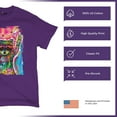 thumbnail image 4 of Tee Hunt Dean Russo Cosmic Trash Panda T-Shirt Funny Weird Hippie Men's Tee, Purple, XX-Large, 4 of 5