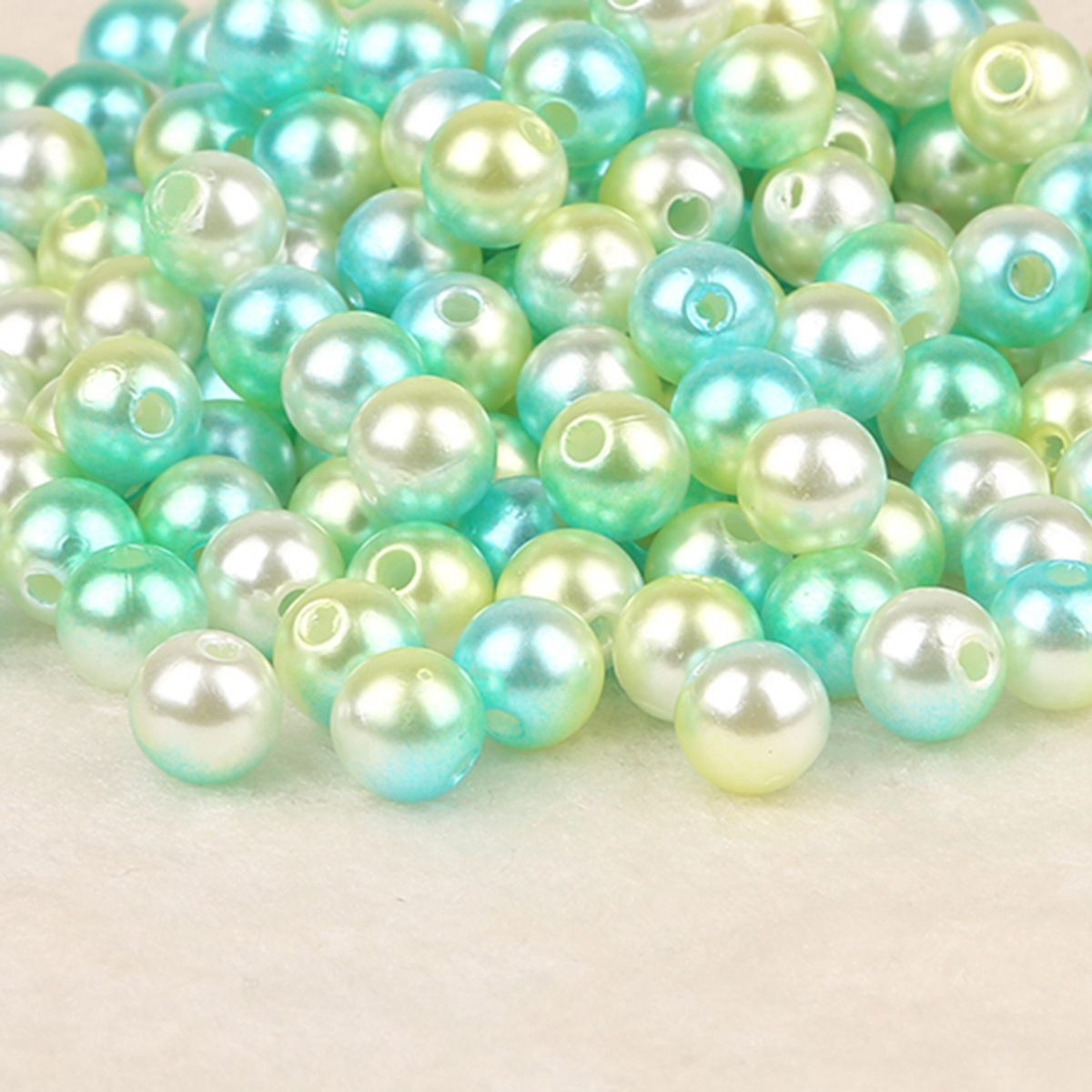 Yeahmol Pearl Beads for Craft, 1000pcs Faux Fake Pearls, 4mm ABS Pearl Beads with Holes for