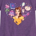 thumbnail image 3 of Disney Princess - Belle Heart - Youth Girls Fitted Short Sleeve T-Shirt, 3 of 5