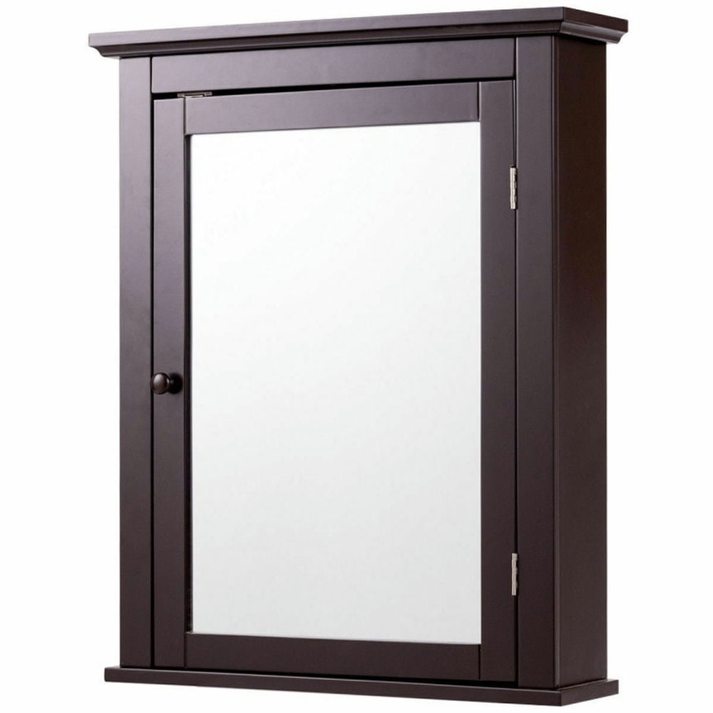 Finihen Bathroom Wall Cabinet, Wall Mounted Bathroom Mirror Cabinet, Bathroom Wall Mounted Storage Mirror Medicine Cabinet, for Bathroom, Brown Finihen Bathroom Wall Cabinet, Wall Mounted Bathroom Mirror Cabinet, Bathroom Wall Mounted Storage Mirror Medicine Cabinet, for Bathroom, Brown