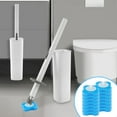 thumbnail image 2 of DEBGFS Disposable Toilet Brush with 14 Toilet Brush Refills Heads Toilet Bowl Cleaner Holder Set  Disposable Toilet Bowl Brush  Disposable Toilet Brush Cleaner for Deep Cleaning, 2 of 9