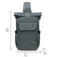 thumbnail image 2 of KAUKKO Canvas Messenger Bag Cross Body Shoulder Sling Backpack Travel Senderismo Chest Bag KAUKKO KF11-Greygreen, 2 of 5