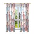 thumbnail image 7 of Yayeee Window Curtains Set of 2 for Living Room Light Filtering 63"x42", Art Pattern, 7 of 7