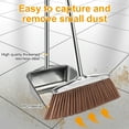 thumbnail image 6 of Broom and Dustpan Set with Long Handle Heavy Duty Stainless Steel Dustpan with Broom Space Saving Broom Dustpan Combo Sweeper and Dustpan Set with Broom Clip for Indoor Outdoor Kitchen Lobby, 6 of 10