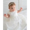 thumbnail image 2 of Baby Girls Sleeveless Baptism Dress Christening Gown with Bonnet 6M, 2 of 2