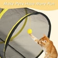 thumbnail image 3 of Zimtown 36'' Outdoor/Indoor Cat Playpen with Surround Tunnel,  Orange Portable Cat Enclosure with Carry Bag, 3 of 9