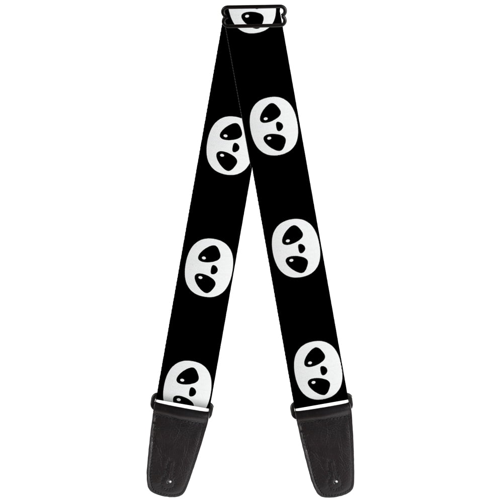 Buckle-Down Guitar Strap, Panda Face Black White, 2 Inches Wide