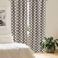 thumbnail image 2 of Ambesonne Retro Curtains, Geometric Flora Ornament Art, Pair of 28"x63", Army Green and Pale Eggshell, 2 of 5