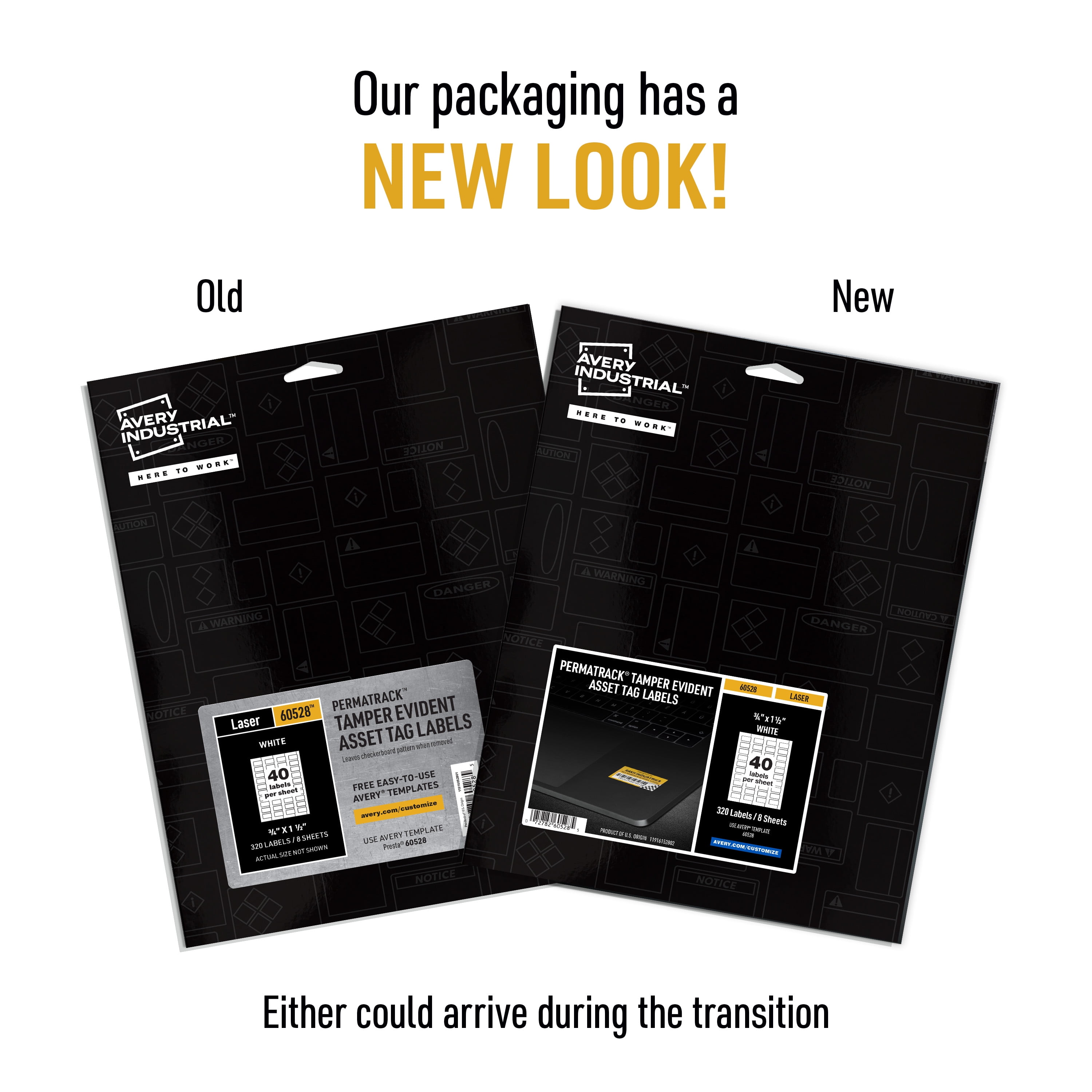 Avery PermaTrack Tamper-Evident Asset Tag Labels, 3/4" x 1-1/2", 320 Asset Tags (60528)