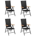 thumbnail image 1 of vidaXL Garden Chairs 4 pcs Poly Rattan Black, 1 of 4