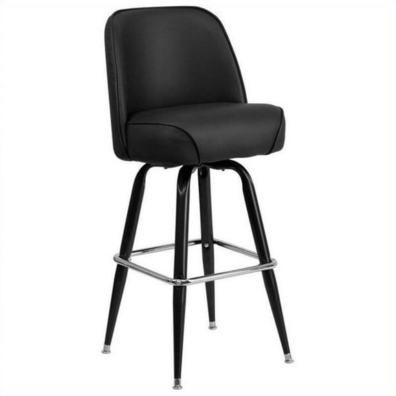 Pemberly Row 31" Bar Stool with Swivel Bucket Seat