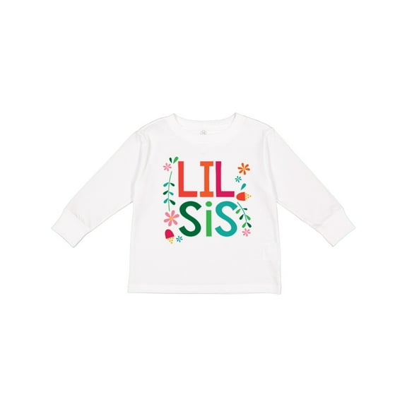 Inktastic Lil Sis Girls Sister Announcement Gift Girls Long Sleeve Toddler T-Shirt