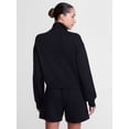 thumbnail image 4 of Athletic Works Women's Cropped Fleece Bomber Jacket with Long Sleeves, Sizes XS-XXL, 4 of 7