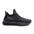 thumbnail image 3 of AKADEMIKS Men's Fit 2.0 Knit Jogger Sneakers, Breathable Running Shoes for Athletic and Casual Wear - Black/Grey, Size 10, 3 of 6