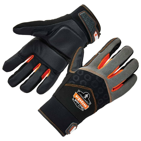 Ergodyne ProFlexÂ® 9001 Full-Finger Impact Gloves, Black, M
