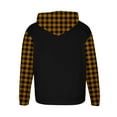 thumbnail image 5 of Lorytime Warm Hoodies for Men Plaid Fleece Streetwear Sweatshirt Long Sleeve Drawstring Pullover with Pocket Tops Yellow, 5 of 5