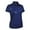 Navy, variant on Monterey Club Women's Leopard Foil Print Polo Shirt #2394