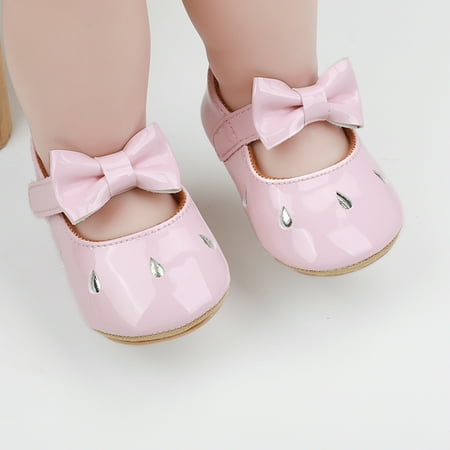 

Baby Girls Casual Single Shoes Bowknot Princess First Walkers Shoes