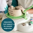 thumbnail image 3 of MindWare Pottery Wheel for Beginners, White and Green, Includes Clay, Paint and Tools, 3 of 8