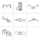 thumbnail image 2 of 8Pcs / Set Juguetes educativos Alambre de Metal IQ Espíritu Prueba Rompecabezas Mente Juego para Adultos y niños ANGGREK Cocina, Decoración y Otros, 2 of 8