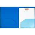 thumbnail image 3 of JAM Paper Heavy Duty Plastic Multi Pocket Folders, 4 Pocket, Blue, 2 Folders Pack, 3 of 3