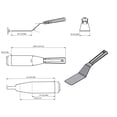 thumbnail image 3 of rattleware Spatula, Stainless Steel, White Plastic Handle, 4in x 2in Blade, 3 of 3