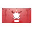 thumbnail image 3 of Graflsoa Plaque d'Insertion pour Table de Défonceuse avec 4 Anneaux Rouges, Alliage d'Aluminium, Échelle Rouge/blanche, Inclut Vis de Fixation, Design Compact pour Artisanat de Précision, 3 of 5