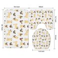 thumbnail image 3 of Cute Cartoon Pug Bathroom Rugs Sets 3 Piece,Toilet Cover Set,Absorbent Non Slip Bathroom Mats Sets with U-Shaped Contour Rug Toilet Rug Set, 3 of 5