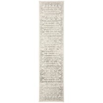 SAFAVIEH Tulum Flint Distressed Southwestern Runner Rug, Ivory/Grey, 2' x 9'
