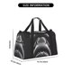 thumbnail image 3 of Balery Black And White Shark Bolsa de Gimnasio para Mujeres, Bolsa de Viaje con Bolsillo Húmedo, Bolsa de Fin de Semana para Mujeres, Bolsa de Viaje Resistente al Agua, 3 of 7