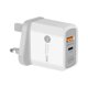 thumbnail image 1 of Cargador rápido de 25 W para teléfonos móviles, 5 V, 5 A, adaptador tipo C con cabezal de carga rápida europeo y británico., 1 of 6