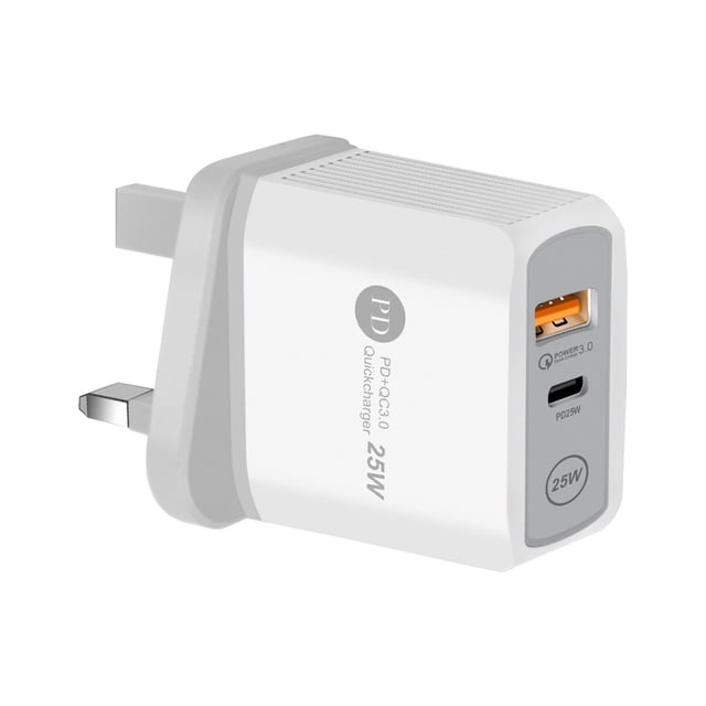 25W Fast Charging Mobile Phone Charger 5V5A European and British Fast Charging Head Type C Adapter