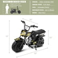 thumbnail image 7 of Oryxearth OGMR105 Plus Mini Dirt Bike, 105cc 4-Stroke Gas Powered Off Road Bike for Teens and Adult, 28mph, Up to 165 LBS, Racing Yellow, 7 of 7