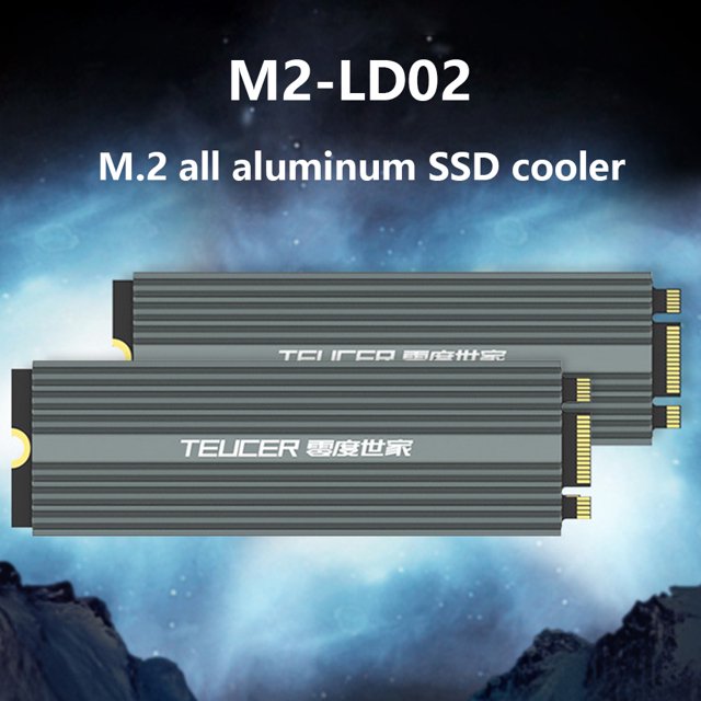 Disipador De Calor Ssd TEUCER M2-LD02 9mm Aleación de aluminio M.2 2280 SSD Disipador de calor Radiador de calor