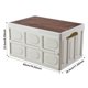 thumbnail image 5 of Greeniant Caja de almacenamiento plegable, organizador de camiones de plástico de 30L, portátil, grueso, para senderismo, pesca, contenedor de viaje con Mochilas de mochilero Blanco Greeniant OD022507-01B, 5 of 6