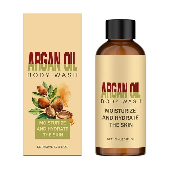 HHBEAUTY Argan Oil Body Wash for Hydrating, Nourishing & Softening, for Daily Moisture, Smoothness & Gentle Cleanse for Dry and Dehydrated Skin