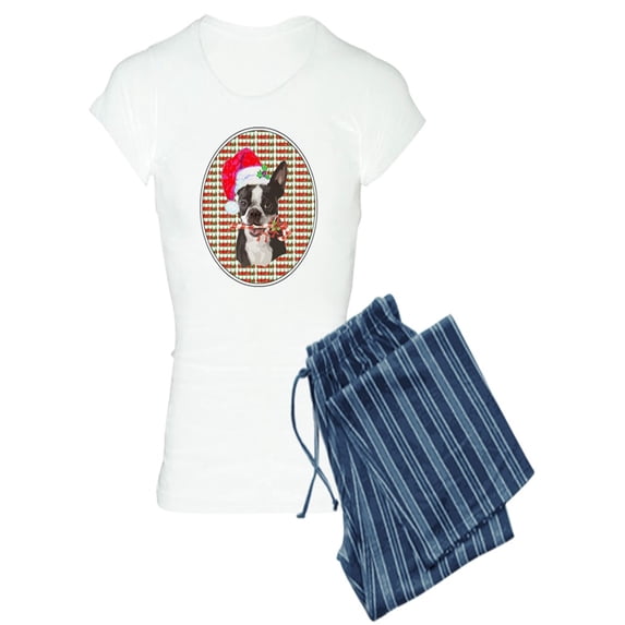 CafePress - Boston Terrier Christmas Ci - Women's Light Pajamas