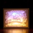 thumbnail image 1 of Box 3D Led Lámpara De Talla De Papel Talla De Papel Art Night Lights Lámpara De Mesa Led Creativa Para Decoración Eigraketly HA042786-05, 1 of 5