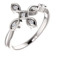 thumbnail image 6 of 14K White .05 CTW Diamond Sideways Cross Ring in 14k White Gold - Size 7, 6 of 7