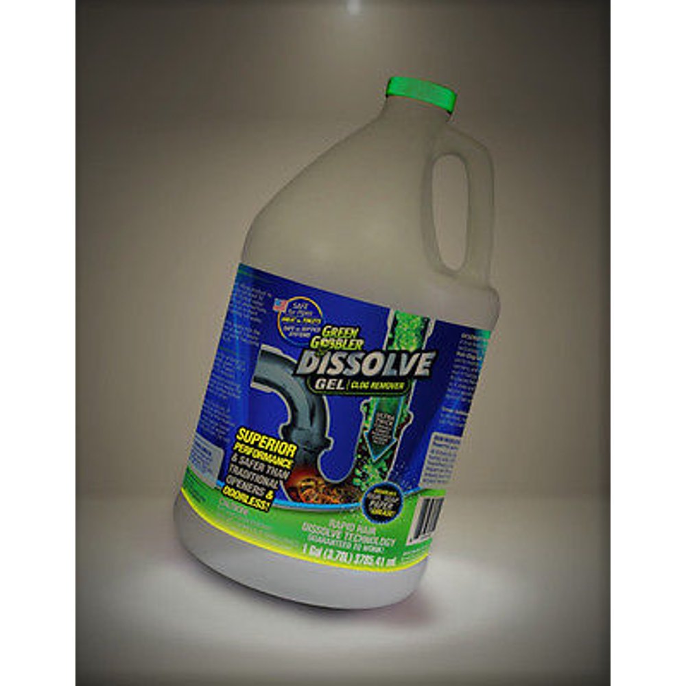 Green Gobbler DISSOLVE Liquid Hair & Grease Clog Remover / Drain Opener
