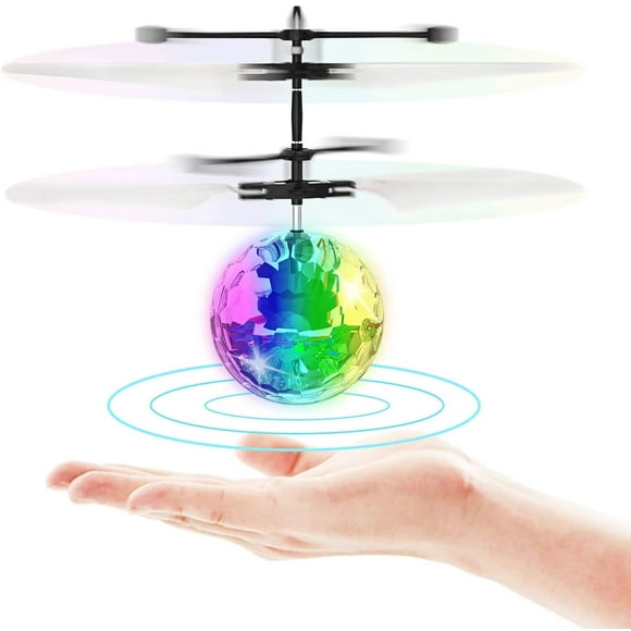 Flying Ball, Kids Flying Toys, RC Infrared Induction Helicopter Ball Built-in Shining Color Change LED Lighting for Kids, Teens