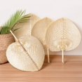 thumbnail image 1 of Choosebetter Natural Bamboo Rattan Fans Handmade Palm Leaf Fan for Summer Come Peach Shaped, 1 of 6